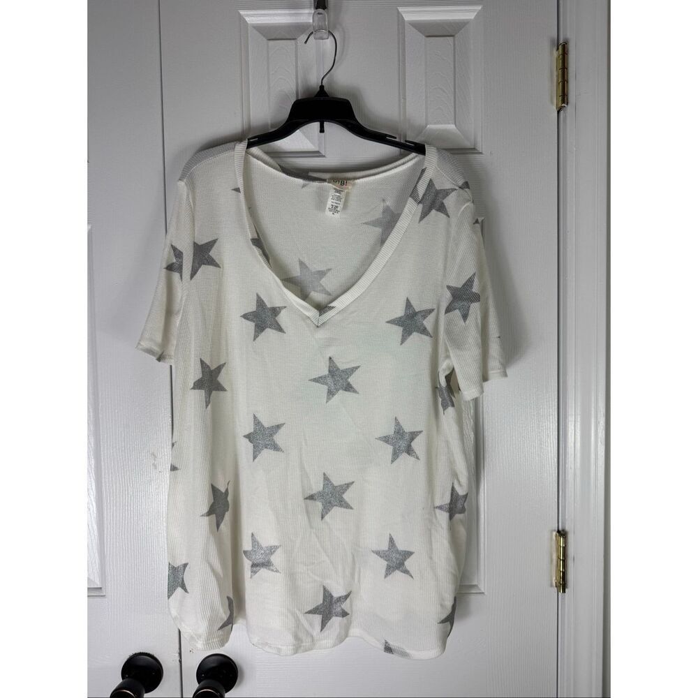 BiBi Star Waffle Blouse Size XL
